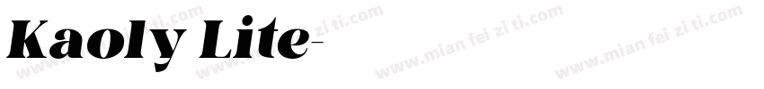 Kaoly Lite字体转换